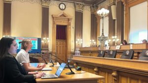 Allegra Mangione testifies before the Colorado State Senate in favor of the Preventing Sexual Abuse In Jails bill HB26-1123